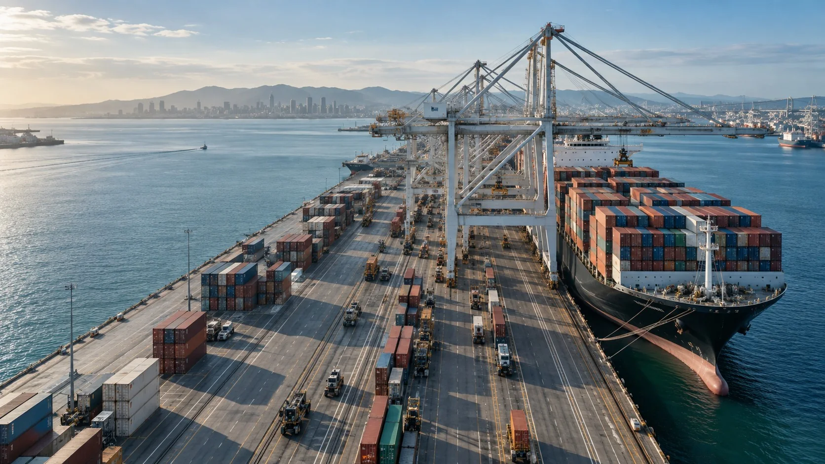 Container terminal and cargo vessel