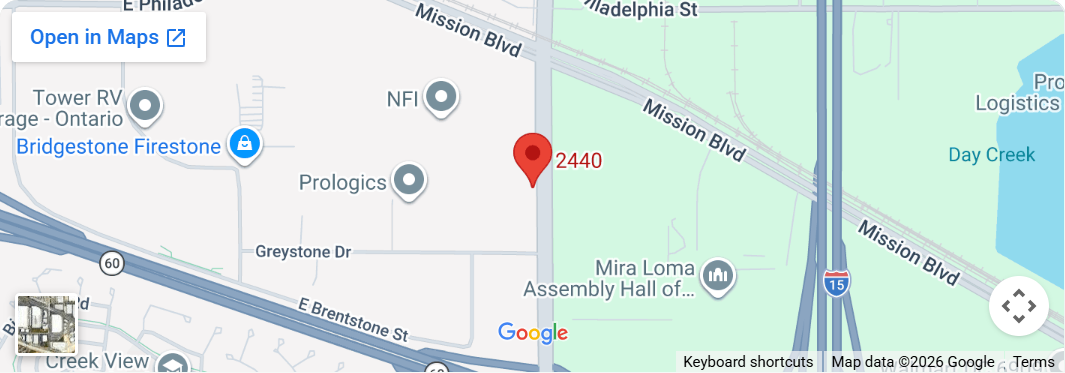 Street map showing the los angeles office map